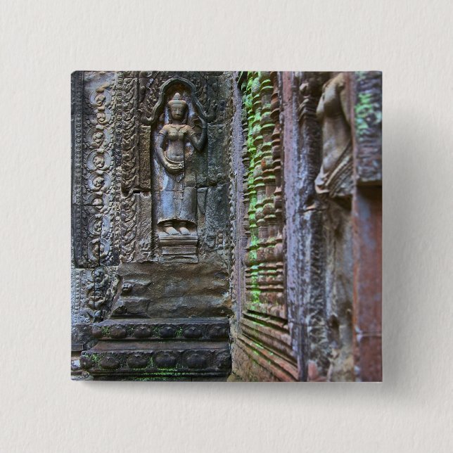 Ta Prohm Temple, Provinz Siem Reap, Kambodscha 2 Button (Vorderseite)