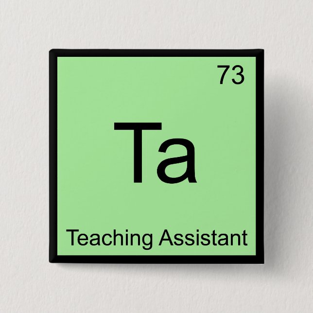 Ta - Symbol T für die Lehre eines Assistenten für  Button (Vorderseite)