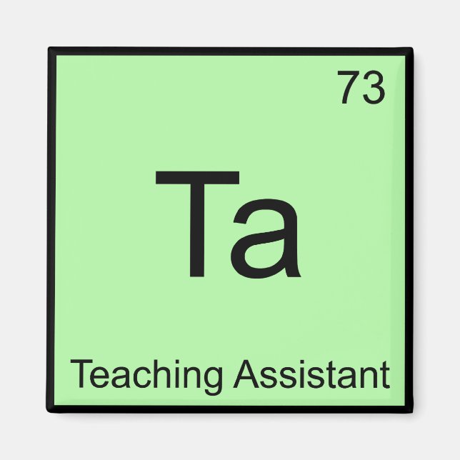 Ta - Symbol T für die Lehre eines Assistenten für  Magnet (Vorne)