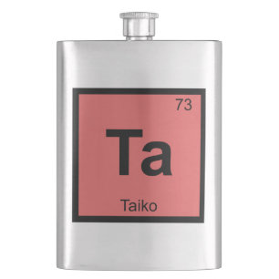 Ta - Taiko-Musik Chemie Periodensystem Symbol Flachmann