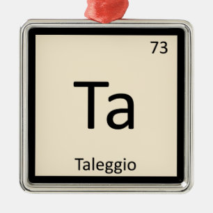 Ta - Taleggio-Käse Chemie Periodensystem Silbernes Ornament