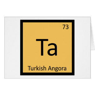 Ta - Türkisch Angora-Katze Chemie Periodensystem