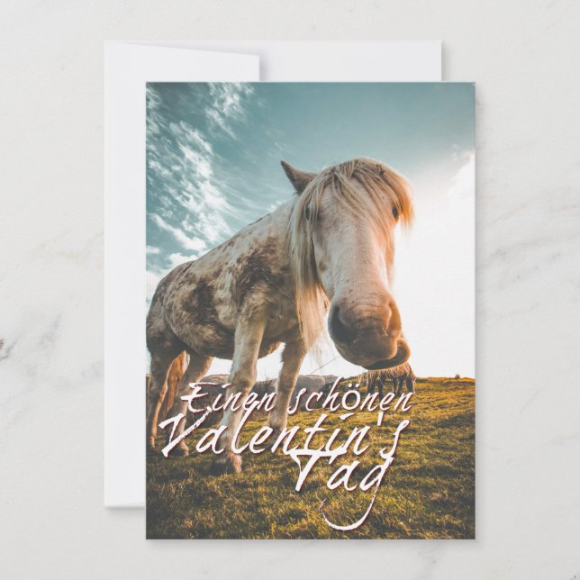 TA Valentinstag mit dampfendem Pferd (Vorderseite)