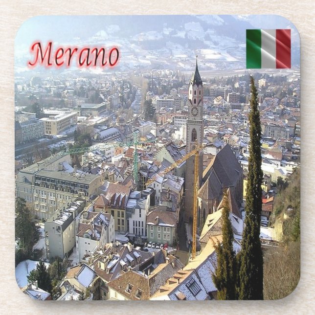 TAA033 MERAN MERANO, Luftfahrt, Getränkeuntersetzer (Vorderseite)
