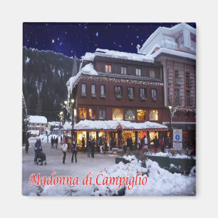 TAA035 MADONNA DI CAMPIGLIO mit Schnee - Kühlschra Magnet