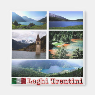 TAA043 TRENTINE LAKES, Mosaik, Italien, Kühlschran Magnet