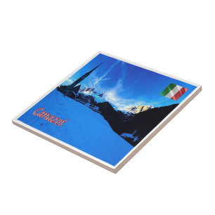 TAA057 CANAZEI WINTER Panorama, Italien, Fliese