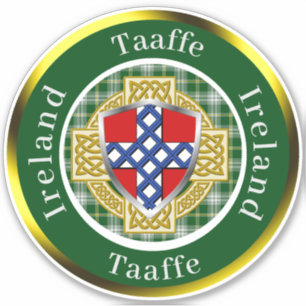 Taaffe Irish Shield/Celtic Cross Personalisiert Aufkleber