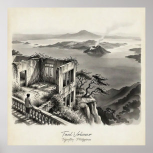 Taal-Vulkan Tagaytay Philippinen Landschaft Poster