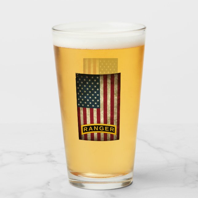 Tab der American Flag Army Ranger School Glas (Vorne (Gefüllt))