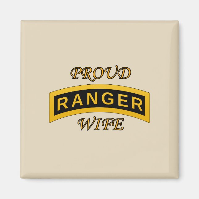 Tab der Army Ranger School - Stolze Ehefrau - Magn Magnet (Vorne)