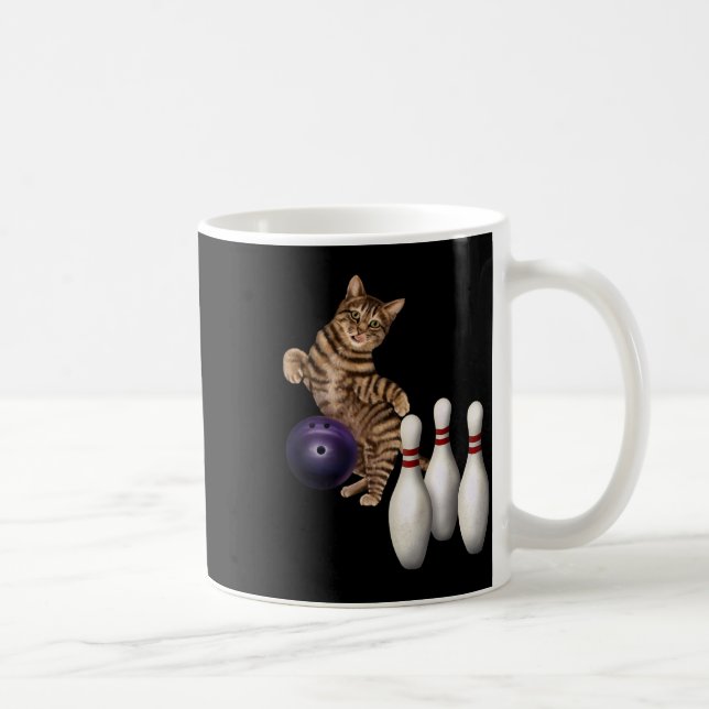 Tab Funny Cat Bowling Kaffeetasse (Rechts)