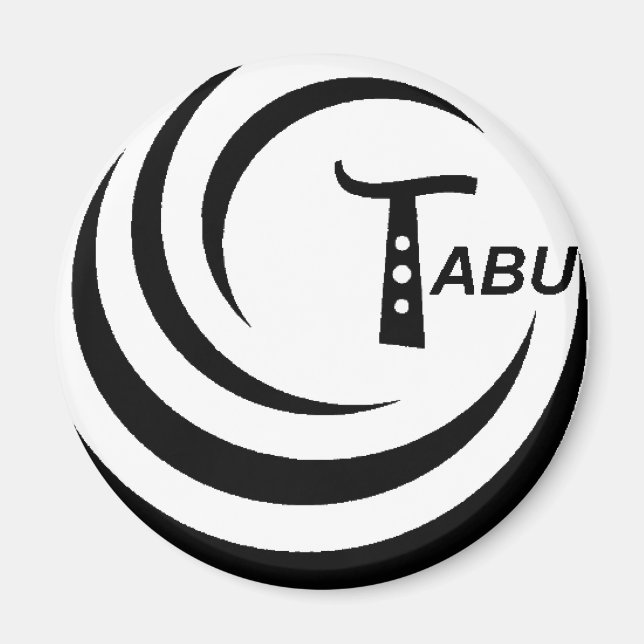 Tab-T-Logo Große schwarze Farbe Magnet (Vorne)