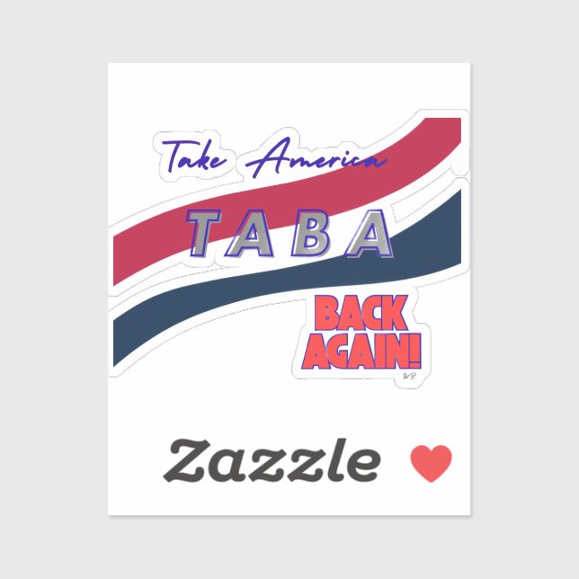 TABA political take America back again Aufkleber (Blatt)