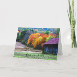 Tabak Barn Herbst lässt Naturfotokarte Karte
