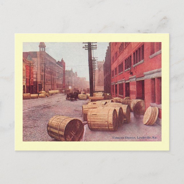 Tabak Barrels, Louisville, Kentucky Vintag Postkarte (Vorderseite)
