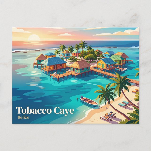 Tabak Caye Belize Postkarte (Vorderseite)