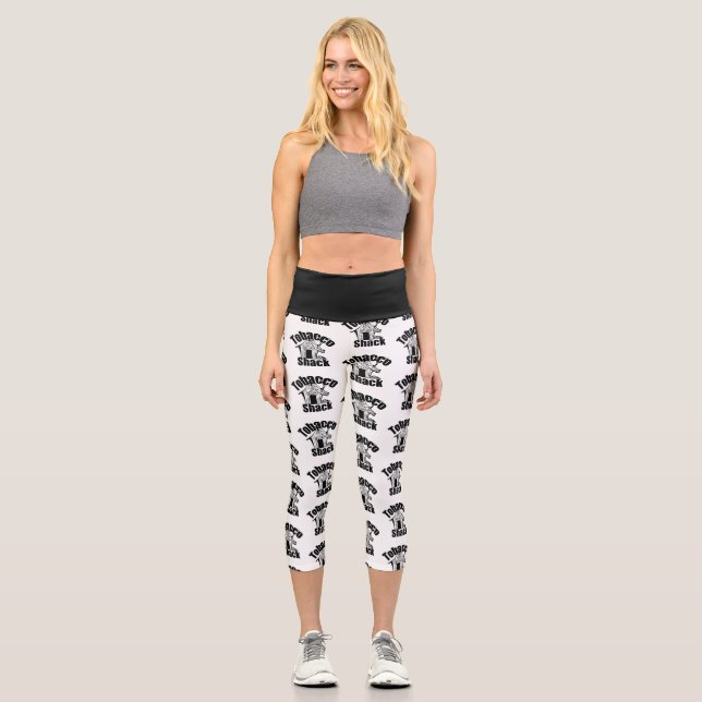 Tabak Shack Yoga Pants Capri Leggings (Vorderseite)