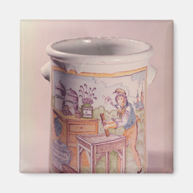 Tabak-Topf mit einem Tabak Magnet (Vorne)