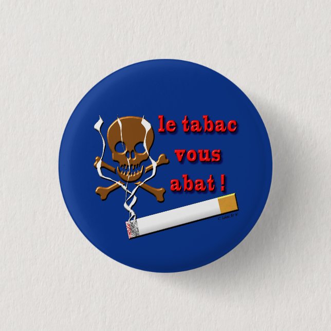 Tabakpfannenabzeichen Button (Vorderseite)