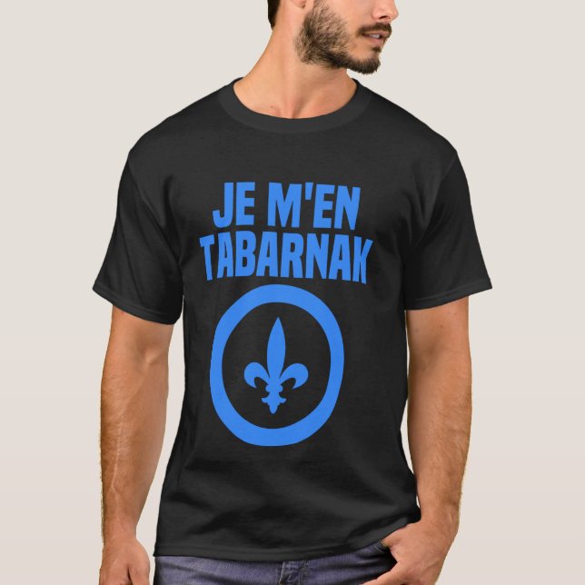 Tabarnak Canadian Language Quebec Flag Cana T-Shirt (Vorderseite)