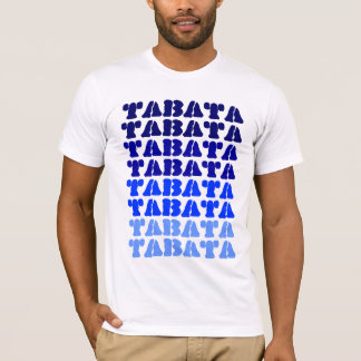 Tabata auf Grau zerstörtem T-Shirt