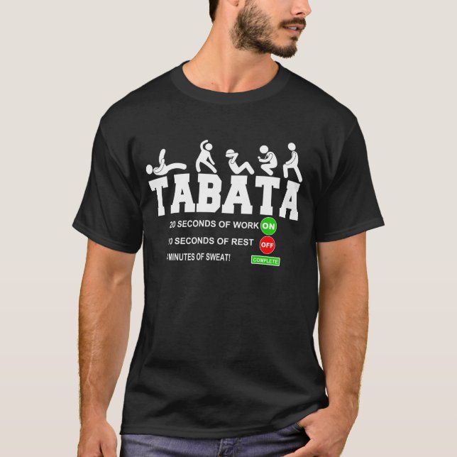 Tabata Herz Bootcamp AN/AUS-Trainings-Timer T-Shir T-Shirt (Vorderseite)