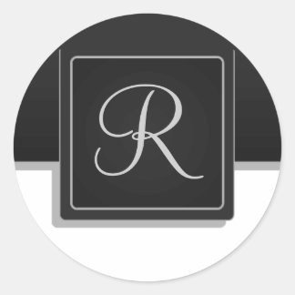 Tabbed Initial Umschlag Aufkleber