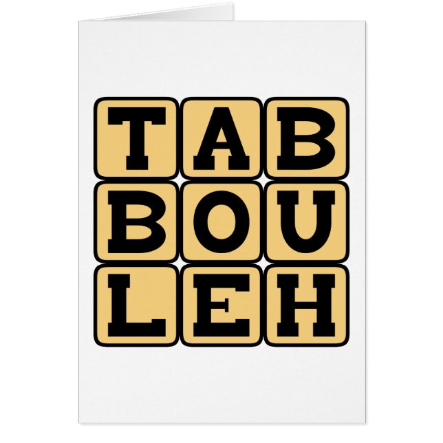 Tabbouleh, Levantine vegetarische Gerichte (Vorne)