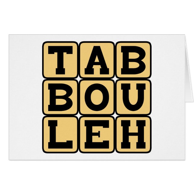 Tabbouleh, Levantine vegetarische Gerichte (Vorderseite (Horizontal))