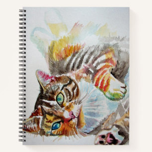 Tabbtabellen Niedlich Katzen Aquarell Notebook Notizbuch