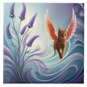 Tabby Angel Decorative Tile Fliese