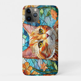 Tabby art stained glass cat colorful modern style Case-Mate iPhone hülle