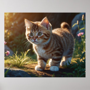 *~* TABBY Beobachtung Kätzchen 5:4 Feline Kitten Poster