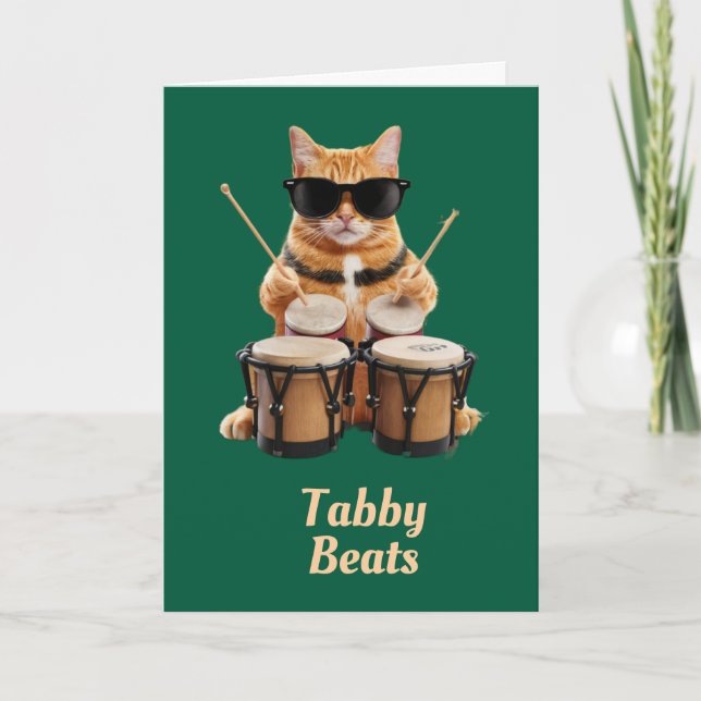 Tabby Bongo Player Karte (Vorderseite)