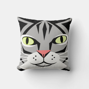 Tabby Cat Abstrakt Kissen
