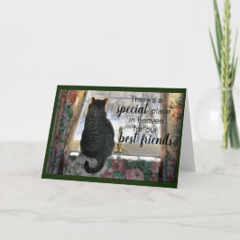 Tabby Cat at Window Sympathy Card Karte