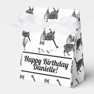 Tabby Cat Black Birthday Cats Cake Fevor Box Geschenkschachtel