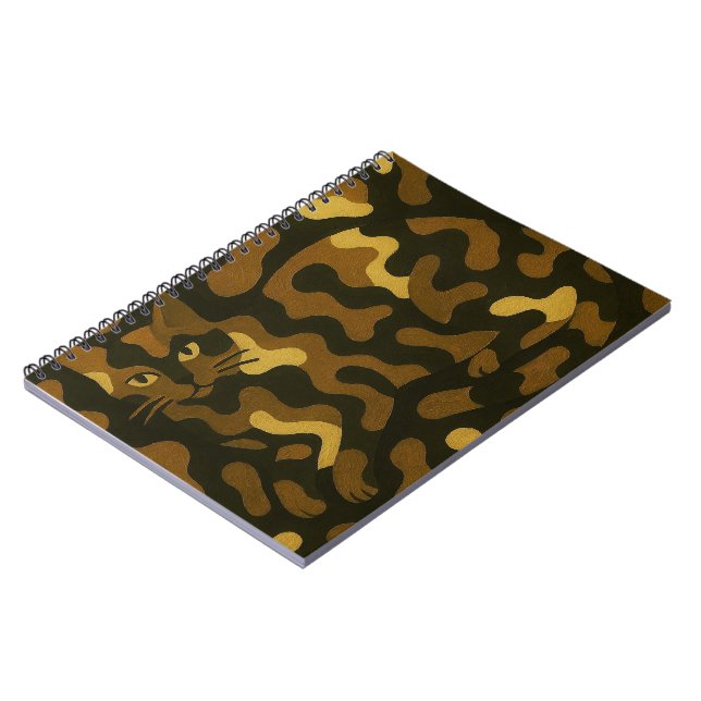 Tabby Cat Camouflage Art Notizblock (Linke Seite)