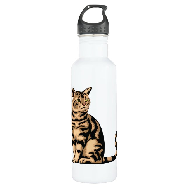 Tabby Cat  Edelstahlflasche (Vorderseite)