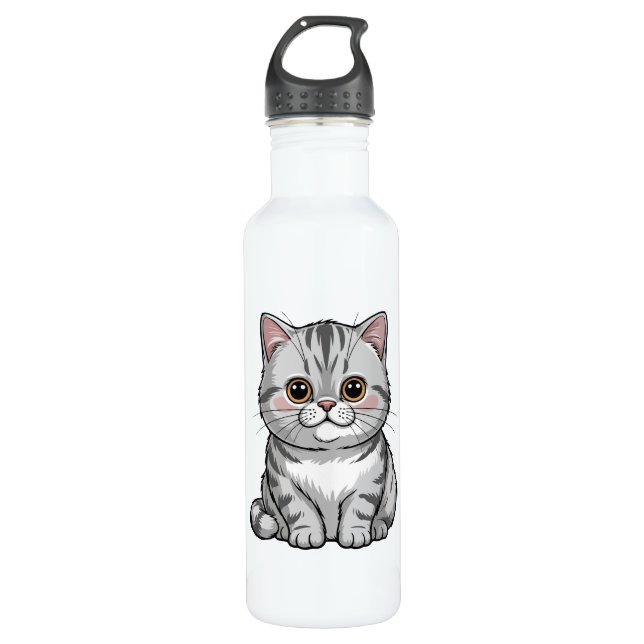 Tabby Cat  Edelstahlflasche (Vorderseite)