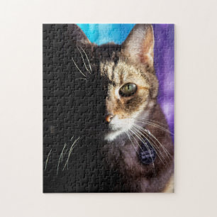 Tabby Cat Face - Fade to black Puzzle