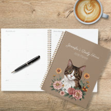 Tabby Cat Floral