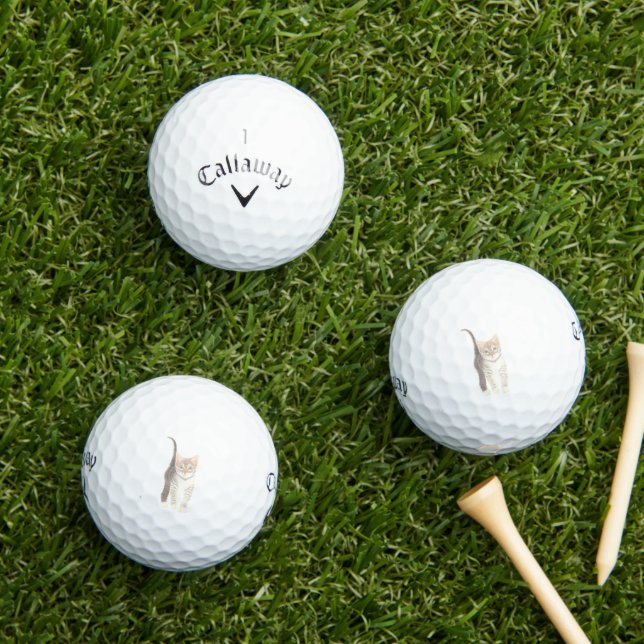 Tabby Cat Golf Balls Golfball (Insitu Gras)