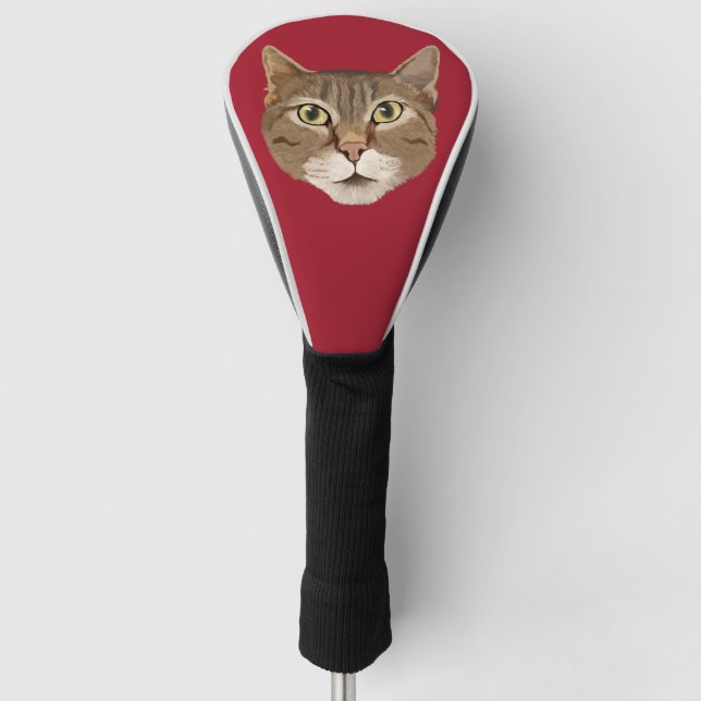 Tabby Cat Golf Headcover (Vorderseite)