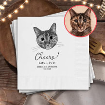 Tabby Cat Hand Zeichnend Personalisierte Chefs