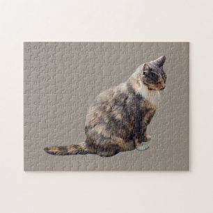 Tabby Cat in Brauntönen Puzzle