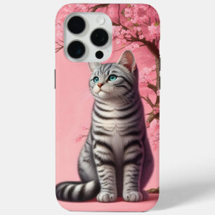 Tabby Cat Japanese Cherry Blossom Blume Kitten Case-Mate iPhone Hülle