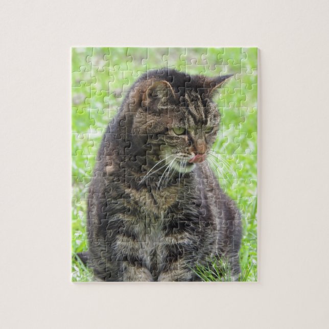 Tabby Cat Jigsaw Puzzle (Vertikal)