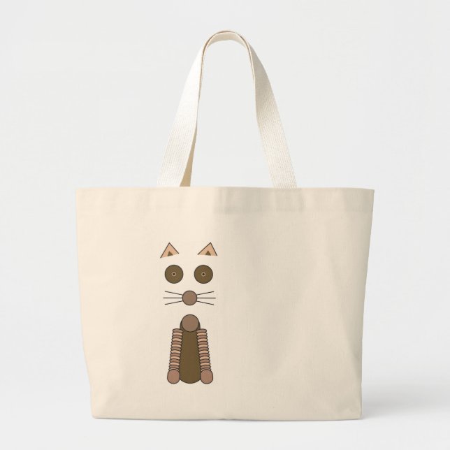 Tabby CAT Jumbo Stoffbeutel (Vorne)